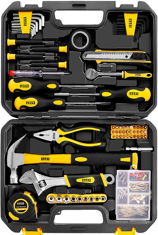 Tool Set, 173-Piece Tool Kit for Men Women Home and Household Repair, General Household Hand Tool Set with Solid Carrying Tool Box, Home Repair Basic Tool Kit Sets for Home Maintenance