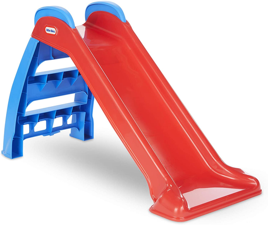 Little Tikes First Slide Toddler Slide, Easy Set up Playset for Indoor Outdoor Backyard, Easy to Store, Safe Toy for Toddler, Slip and Slide for Kids (Red/Blue), 39.00''L X 18.00''W X 23.00''H