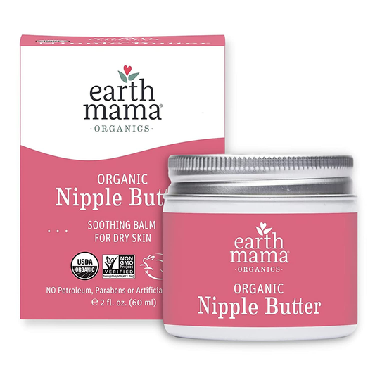 Organic Nipple Butter Breastfeeding Cream by  | Lanolin-Free, Safe for Nursing & Dry Skin, Non-Gmo Project Verified, 2-Fluid Ounce (Packaging May Vary)