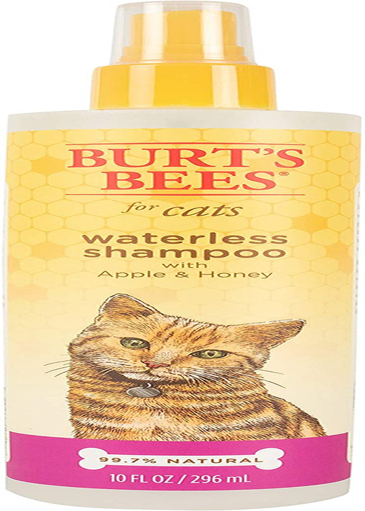 Burt'S Bees for Cats Natural Waterless Shampoo with Apple and Honey | Cat Waterless Shampoo Spray | Easy to Use Cat Dry Shampoo for Fresh Skin and Fur without a Bath | Made in the USA