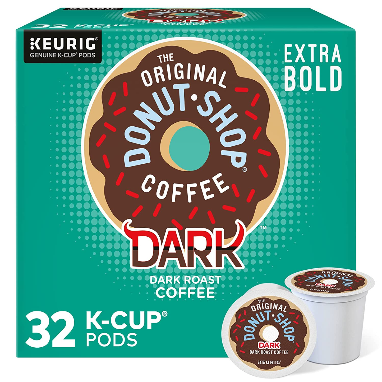 Dark Coffee, Keurig Single-Serve K-Cup Pods, Dark Roast, 32 Count