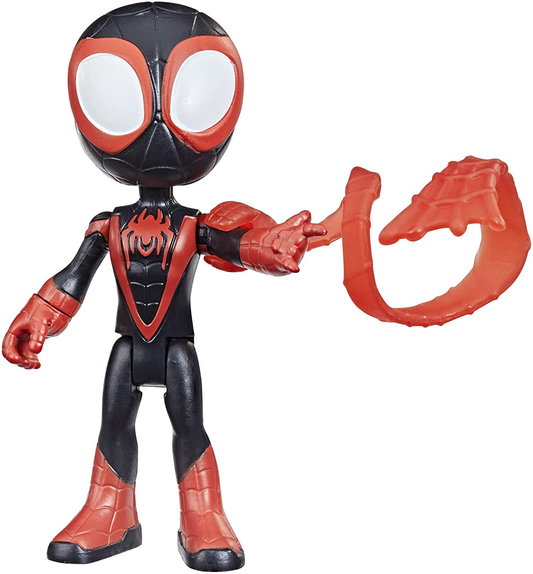 Spidey and His Amazing Friends Marvel Miles Morales Hero Figure, 4-Inch Scale Action Figure, Includes 1 Accessory, for Kids Ages 3 and Up