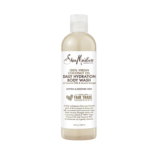 Shea Moisture 100% Virgin Coconut Oil Daily Hydration Bubble Bath & Body Wash, 13 Fluid Ounce