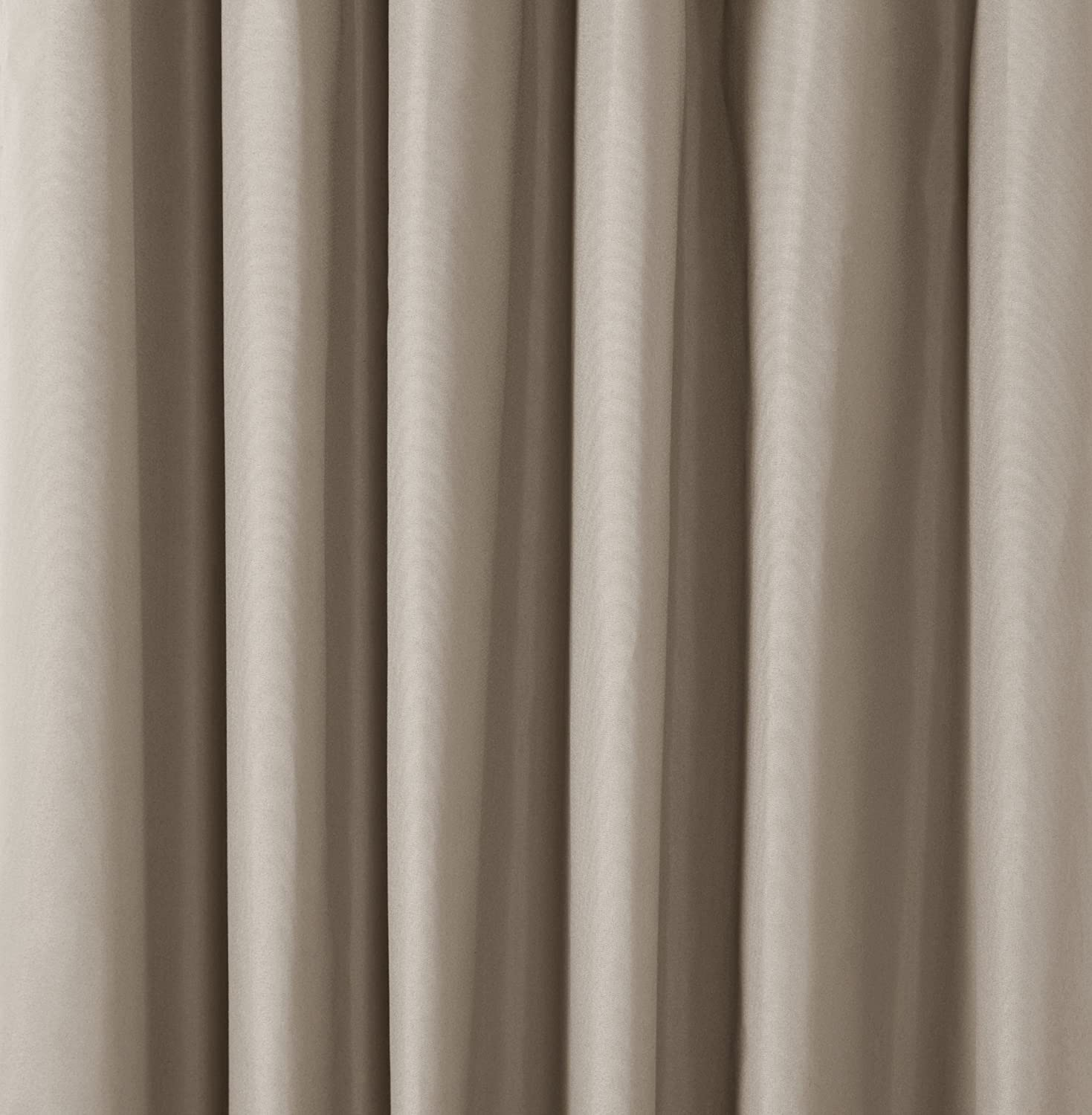 Room Darkening Blackout Window Curtains with Tie Backs Set - 42 X 63-Inch, Beige, 2 Panels