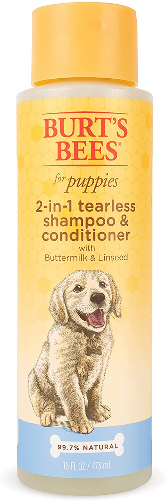 for Dogs 2 in 1 Dog Shampoo & Conditioner, Puppy Supplies, Burts Bees Dog Grooming Supplies, Tearless Dog Shampoo Brush, Dog Wash, Burts Bees Pet Shampoo for Dogs, Dog Conditioner