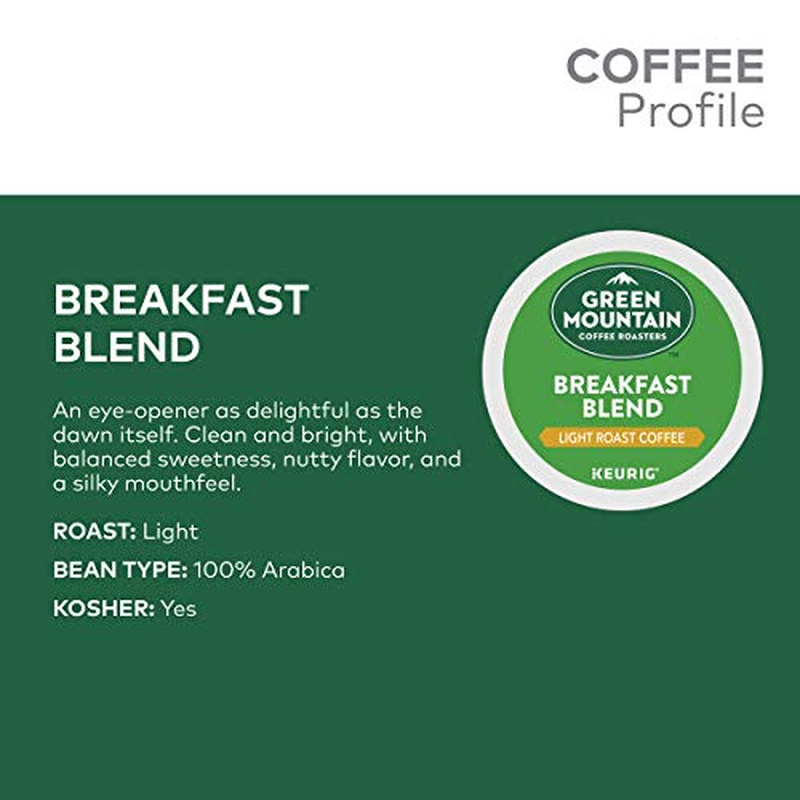 Breakfast Blend, Single-Serve Keurig K-Cup Pods, Light Roast Coffee, 12 Count (Pack of 6)