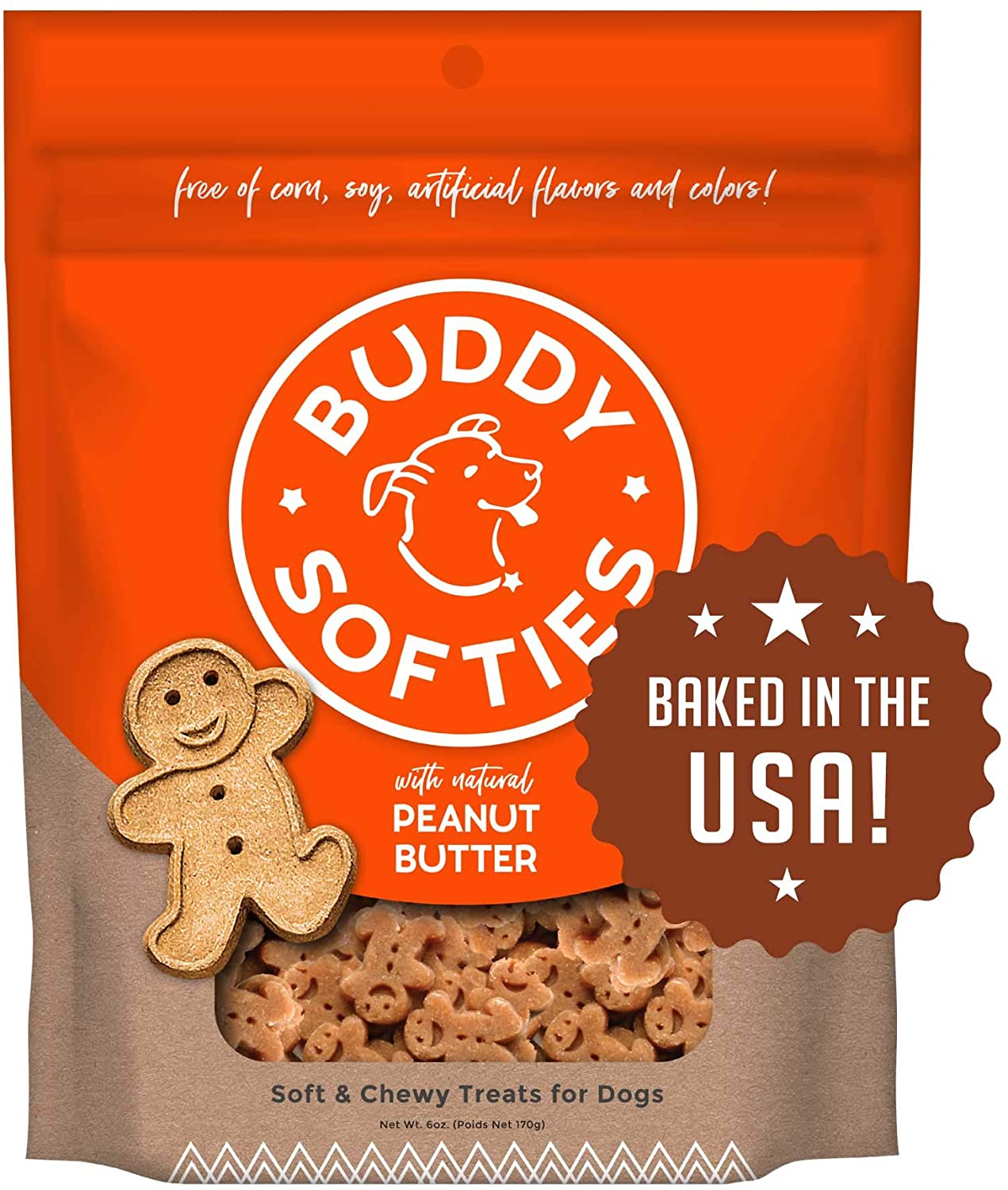 Cloud Star Soft & Chewy Buddy Biscuits - Peanut Butter Flavor - 6Oz.