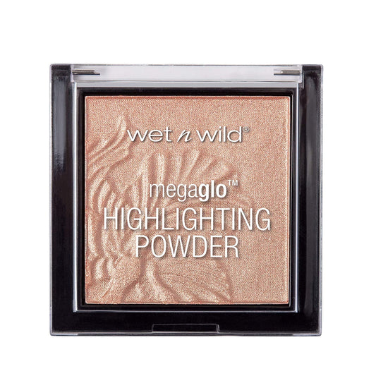 Megaglo Highlighting Powder, Highlighter Makeup, Shimmer Glow, Natural Pink Precious Petals